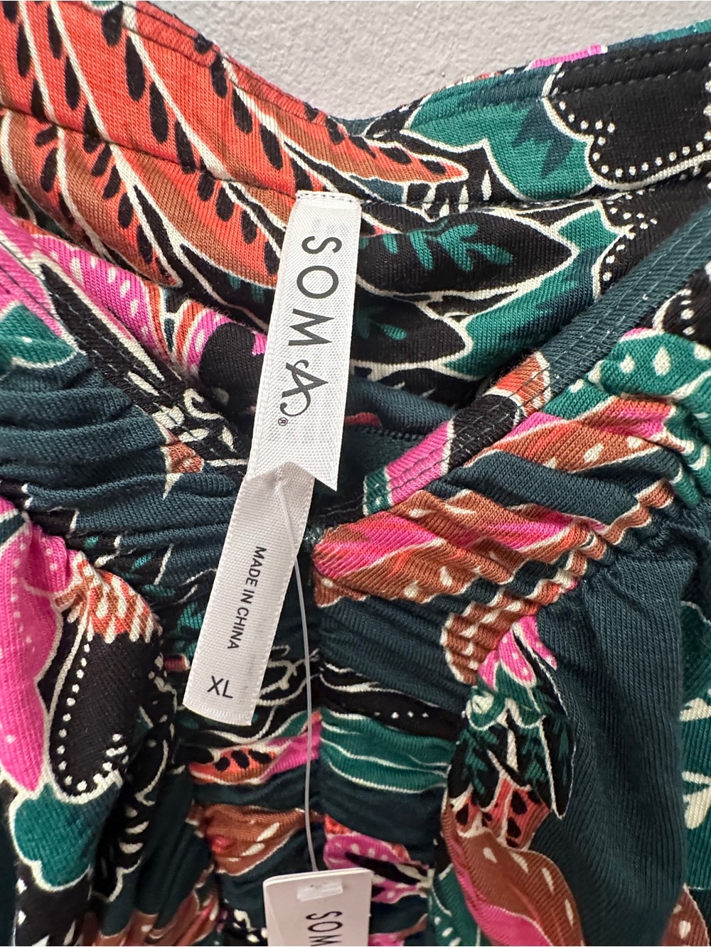 Soma Soft Jersey Goddess Midi Maxi Dress Parrot-ise lush emerald Size XL NWT - Picture 5 of 10